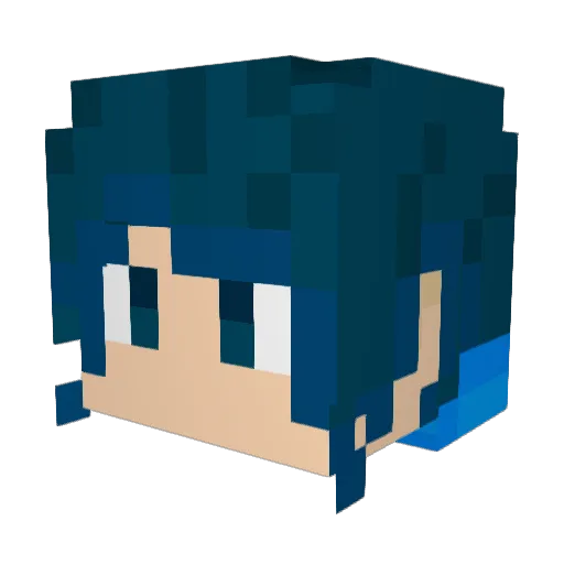 SHI_XI Minecraft avatar head, 3D render