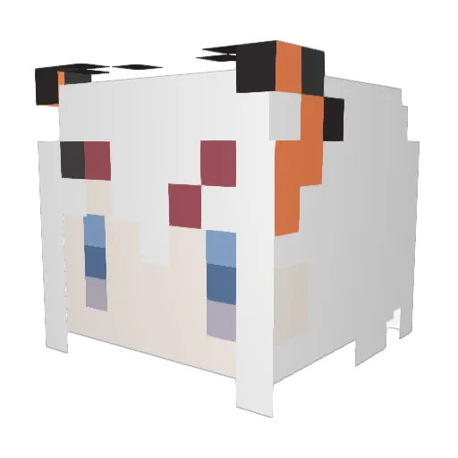 SHLL3 Minecraft avatar head, 3D render