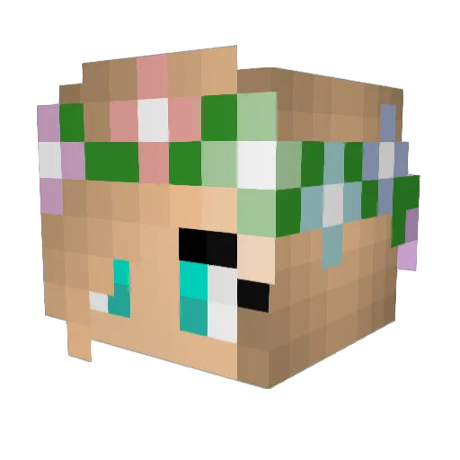 SHNmine Minecraft avatar head, 3D render