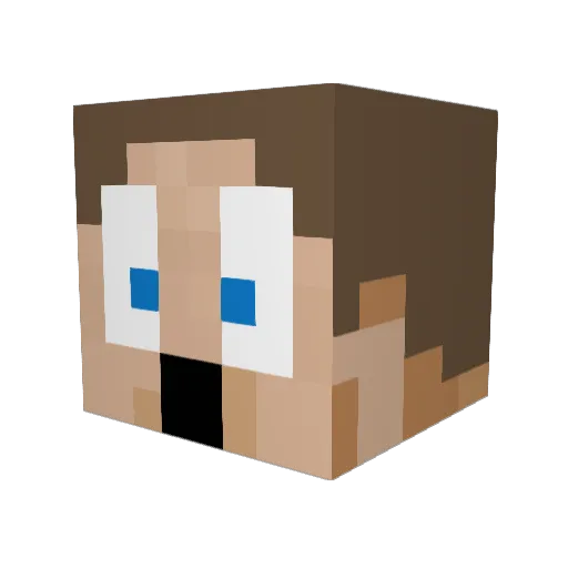 SHOB84 Minecraft avatar head, 3D render