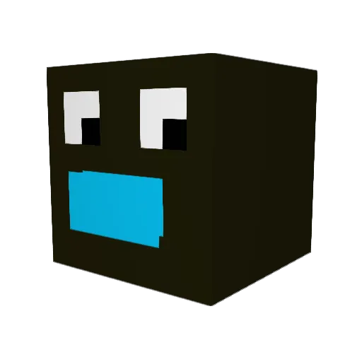 SHOITE Minecraft avatar head, 3D render