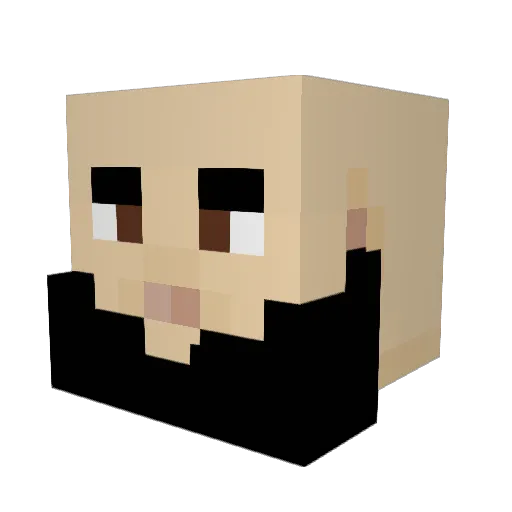 SHOKSVK Minecraft avatar head, 3D render