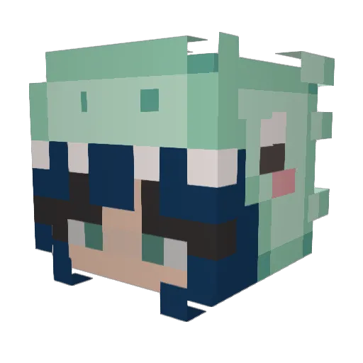SHOOSH___ Minecraft avatar head, 3D render