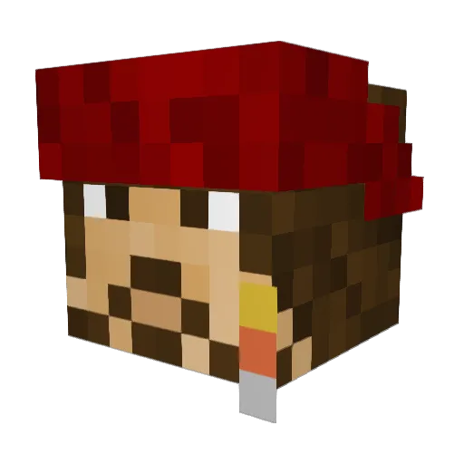 SHOOTtoWIN Minecraft avatar head, 3D render