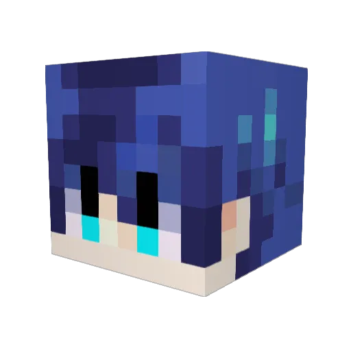 SHOPOKER Minecraft avatar head, 3D render
