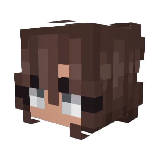 SHORTYPLE Minecraft avatar head, 3D render