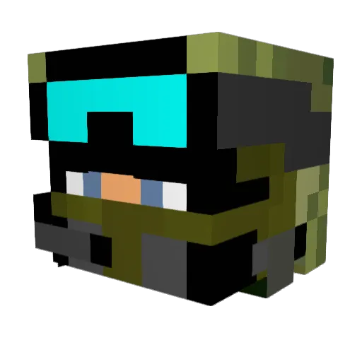SHOTGUNDEPLOMCY Minecraft avatar head, 3D render