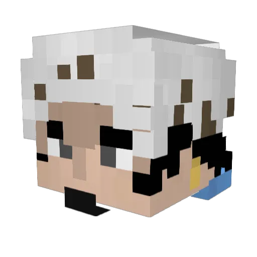 SHOUTMANDER Minecraft avatar head, 3D render