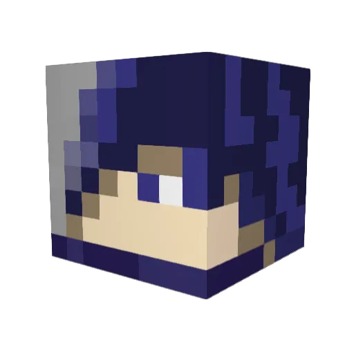 SHOisZKS12 Minecraft avatar head, 3D render