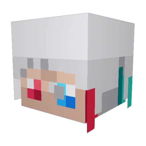SHPLMPP Minecraft avatar head, 3D render