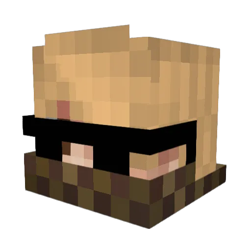 SHREK_020 Minecraft avatar head, 3D render