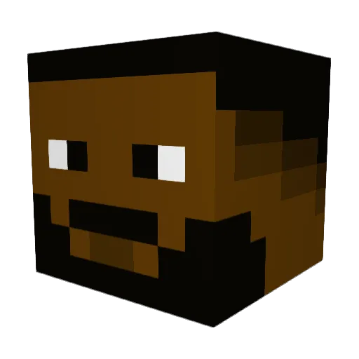 SHRIMPISGAE Minecraft avatar head, 3D render