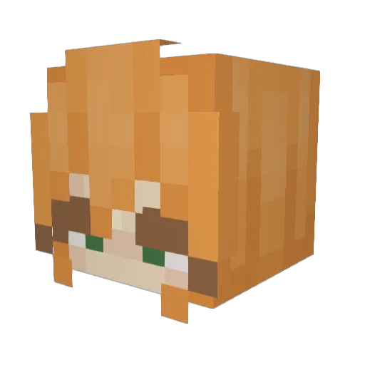 SHSL_Disaster Minecraft avatar head, 3D render