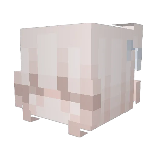 SHU00 Minecraft avatar head, 3D render