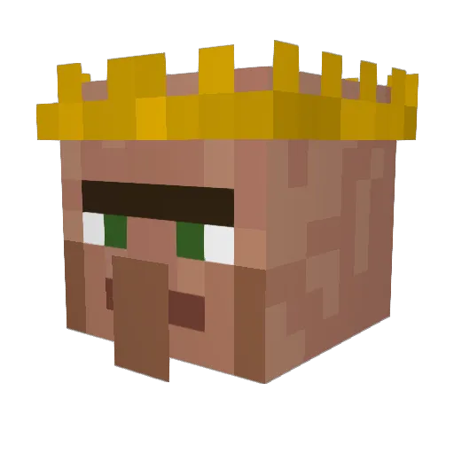 SHUK1E Minecraft avatar head, 3D render