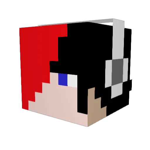 SHUN489 Minecraft avatar head, 3D render