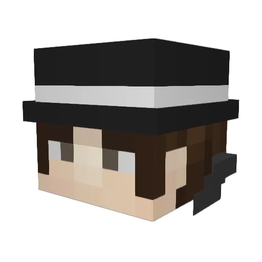 SHUOO Minecraft avatar head, 3D render