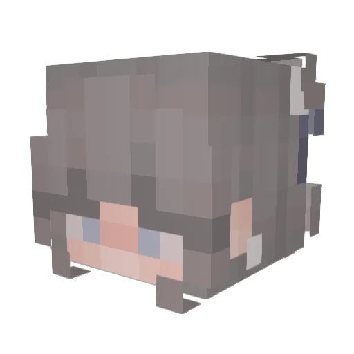 SHXRDz Minecraft avatar head, 3D render