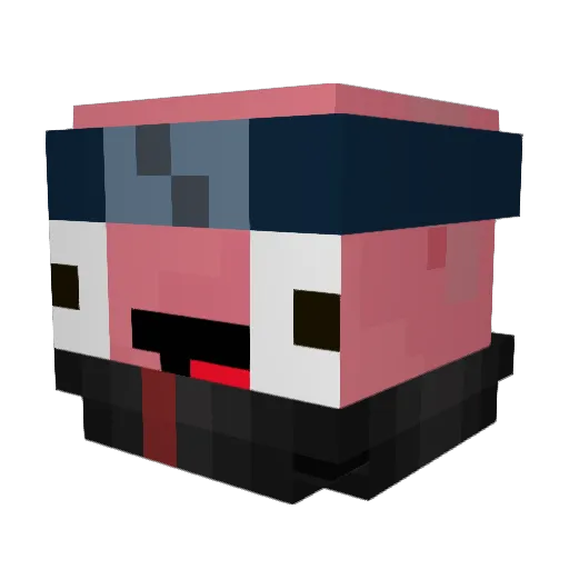 SH_Asan Minecraft avatar head, 3D render