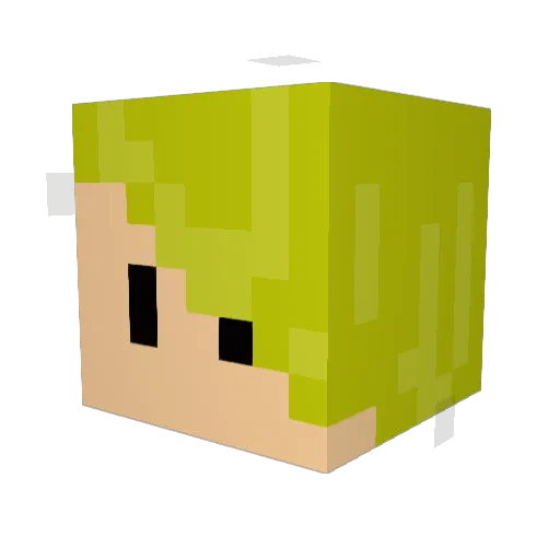 SHaLL_129 Minecraft avatar head, 3D render