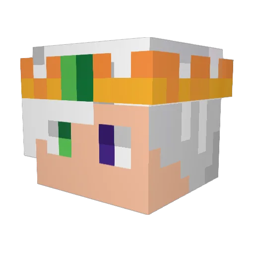 SHeaTzin Minecraft avatar head, 3D render