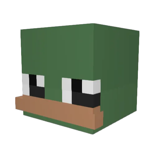 SHipu123 Minecraft avatar head, 3D render