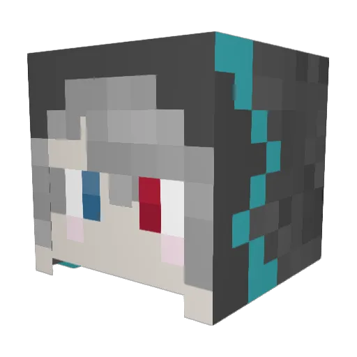 SHoRi_xu Minecraft avatar head, 3D render