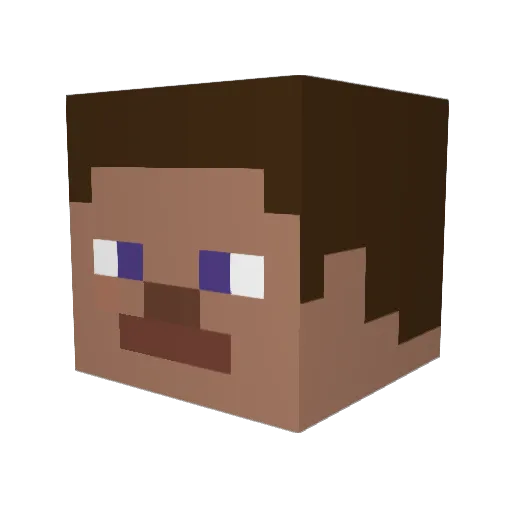 SI90911 Minecraft avatar head, 3D render