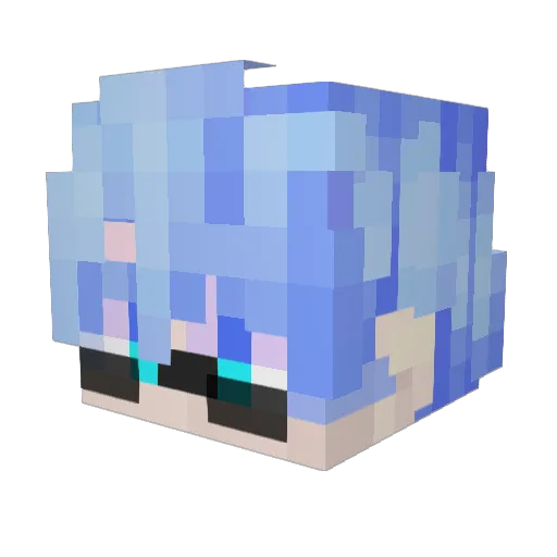 SIBARAI Minecraft avatar head, 3D render