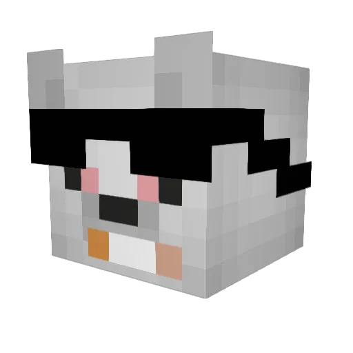 SIDxxx Minecraft avatar head, 3D render