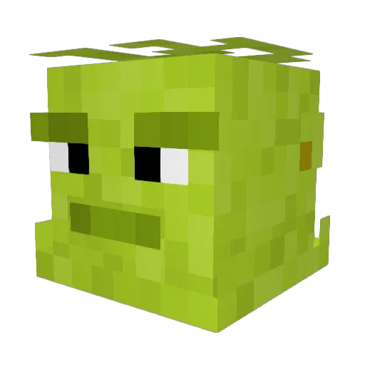 SIGMABLACK Minecraft avatar head, 3D render