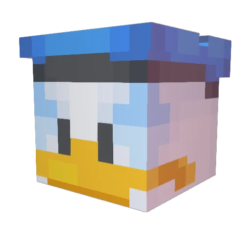 SIGMABOI1 Minecraft avatar head, 3D render