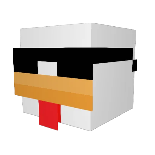 SIIEVE Minecraft avatar head, 3D render
