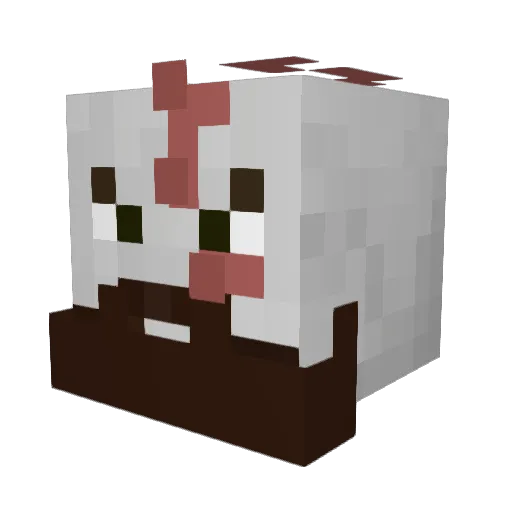 SIIWONDO Minecraft avatar head, 3D render