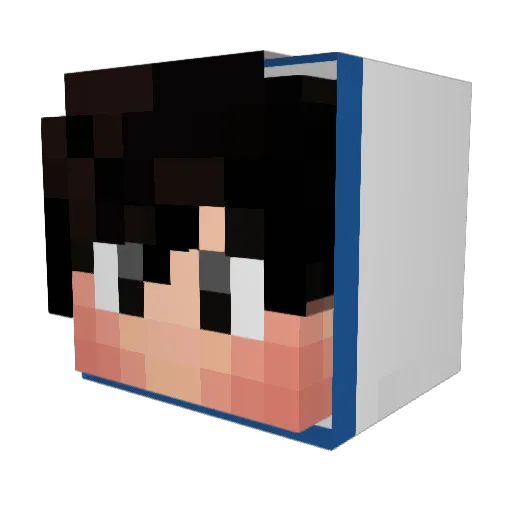 SIKI_927 Minecraft avatar head, 3D render