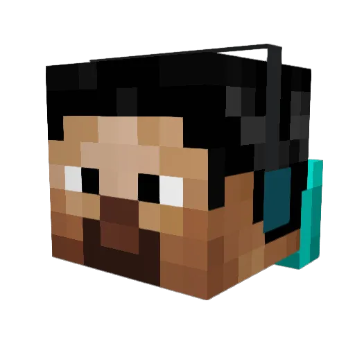 SIKK04 Minecraft avatar head, 3D render
