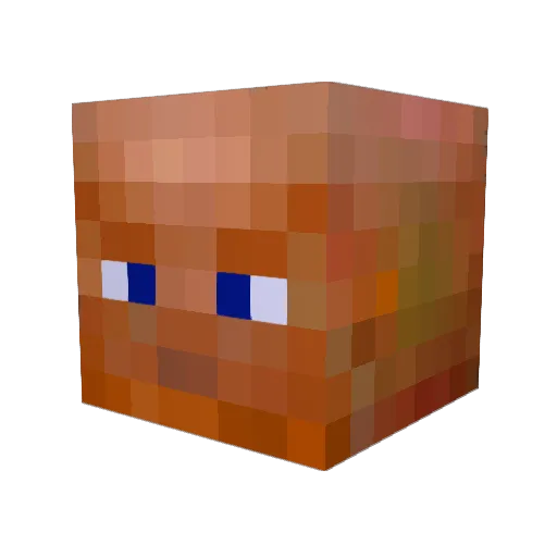 SIL_EL_MOT Minecraft avatar head, 3D render
