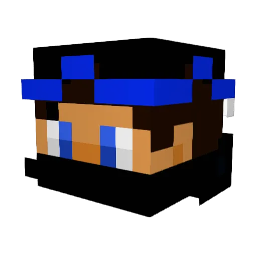 SIMON416 Minecraft avatar head, 3D render
