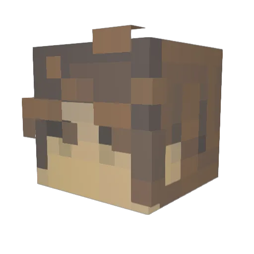 SIMPL3Z Minecraft avatar head, 3D render