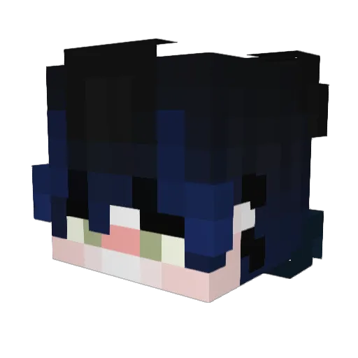 SIMPatico_ Minecraft avatar head, 3D render