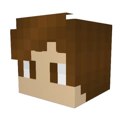 SIMUNA Minecraft avatar head, 3D render