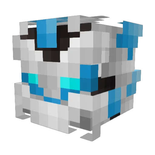 SIN0512 Minecraft avatar head, 3D render