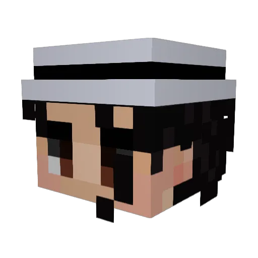SINA_030 Minecraft avatar head, 3D render