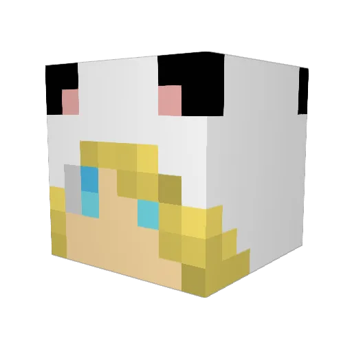 SINOBI Minecraft avatar head, 3D render
