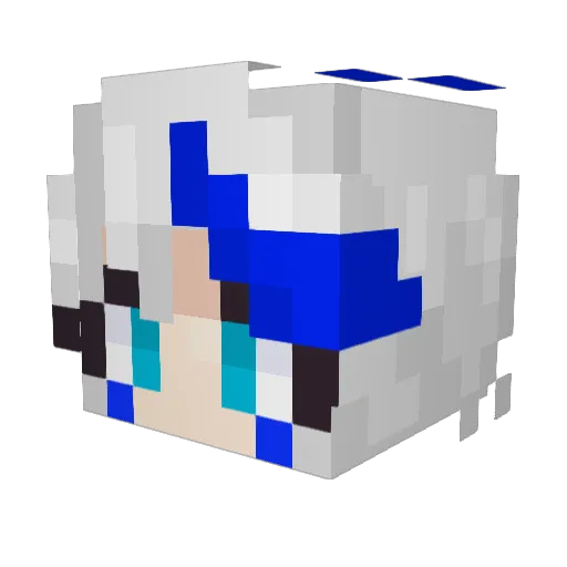 SINON10093 Minecraft avatar head, 3D render