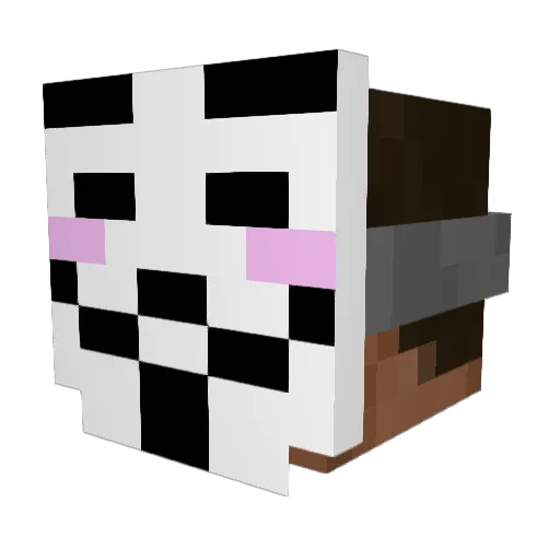 SINOPIZ Minecraft avatar head, 3D render