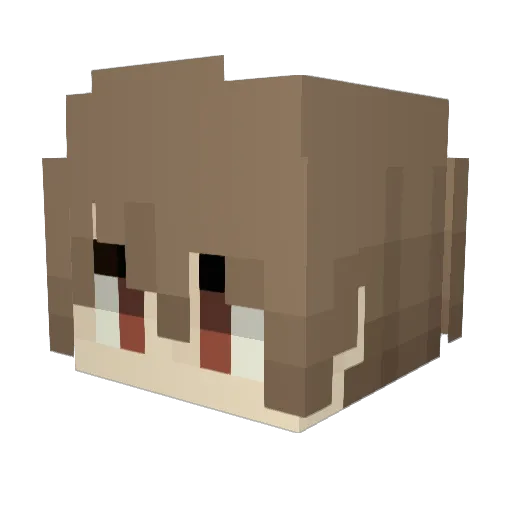 SION_daisuki Minecraft avatar head, 3D render