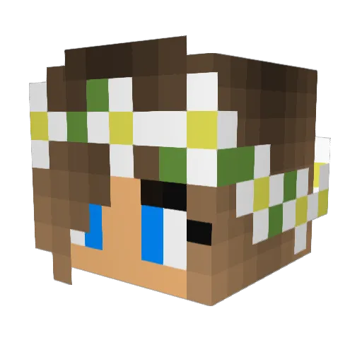 SIPPY_SIPPY01 Minecraft avatar head, 3D render