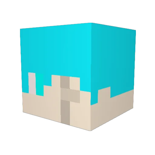 SIRASU22222 Minecraft avatar head, 3D render