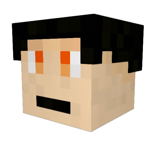 SIROFUKU Minecraft avatar head, 3D render